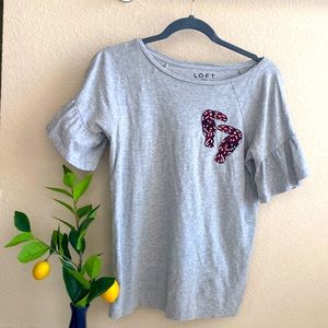 🌈10 Items for $40- Loft Top with Embroidered Design